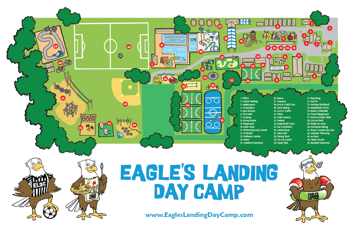 Eagle's Landing Day Camp Illustrated Map