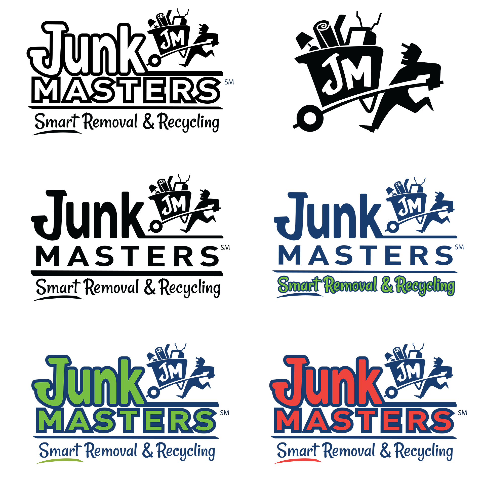 Junk Masters Logo Color Variations