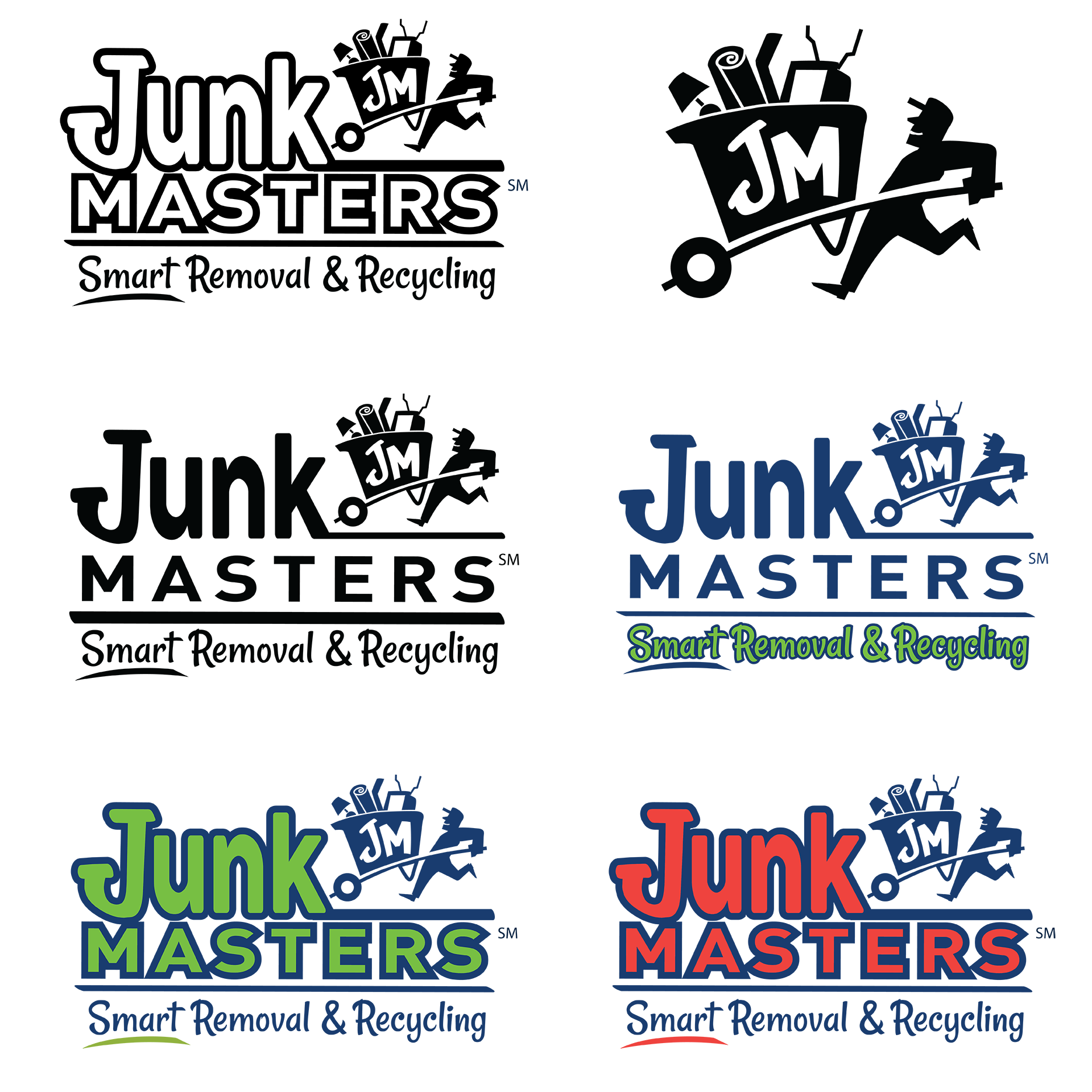 Junk Masters Logo Color Variations