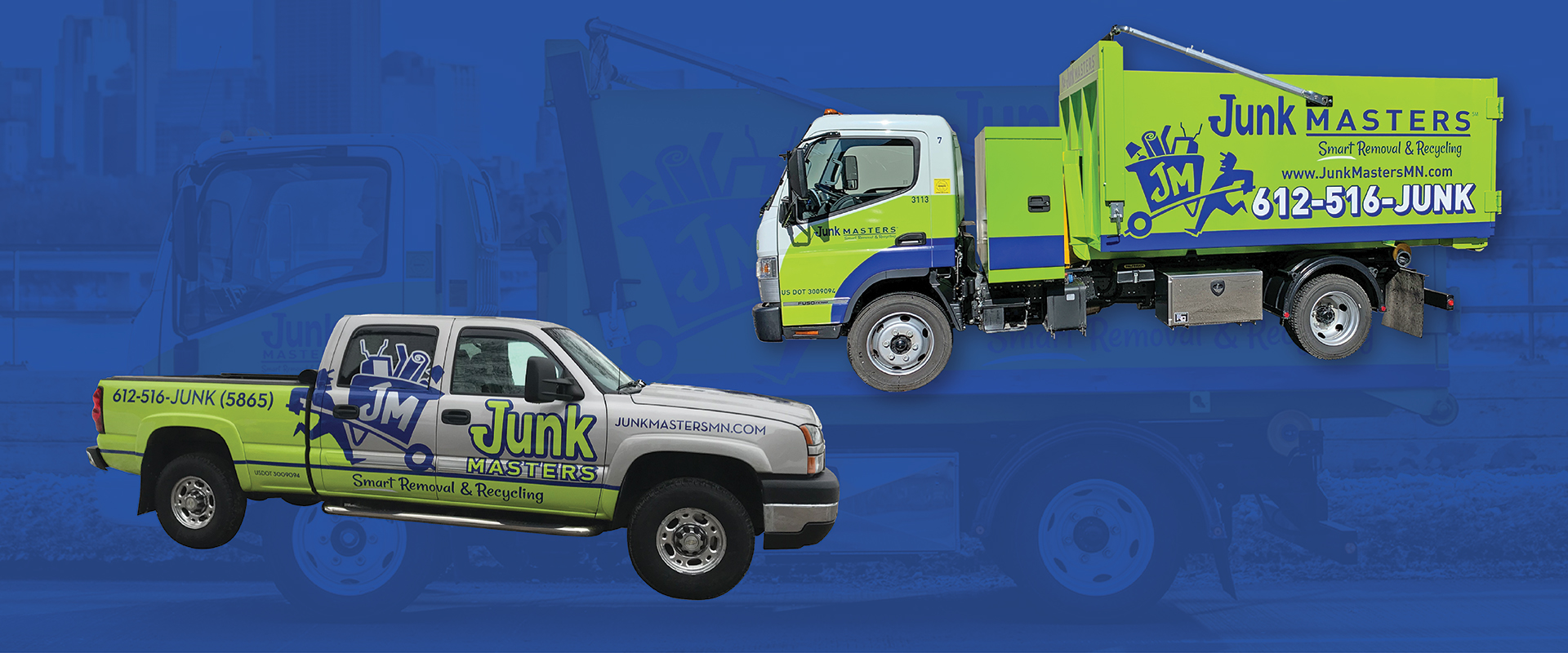 Junk Masters Branded Truck Wraps