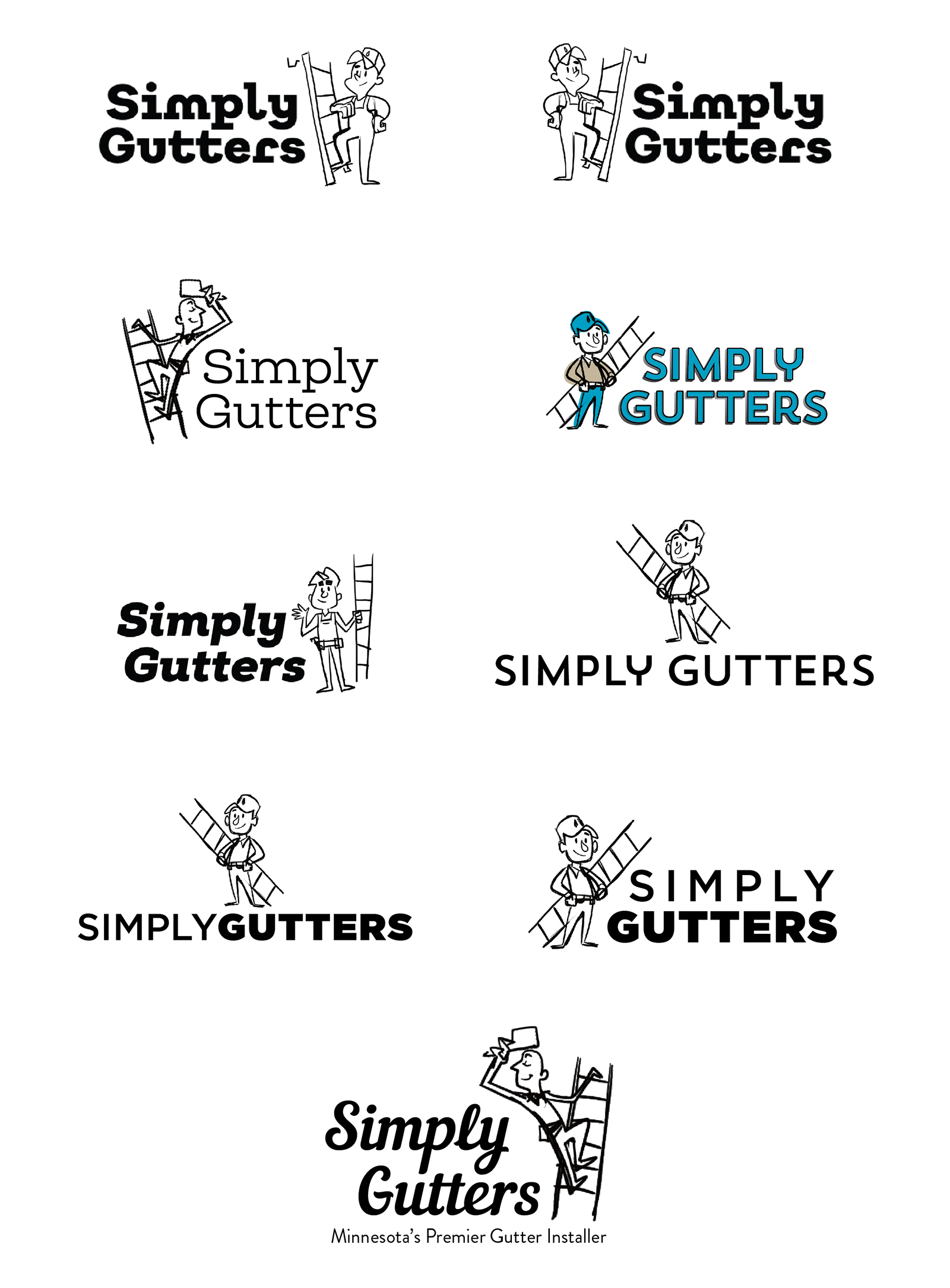 Simply Gutters Logo Mascot