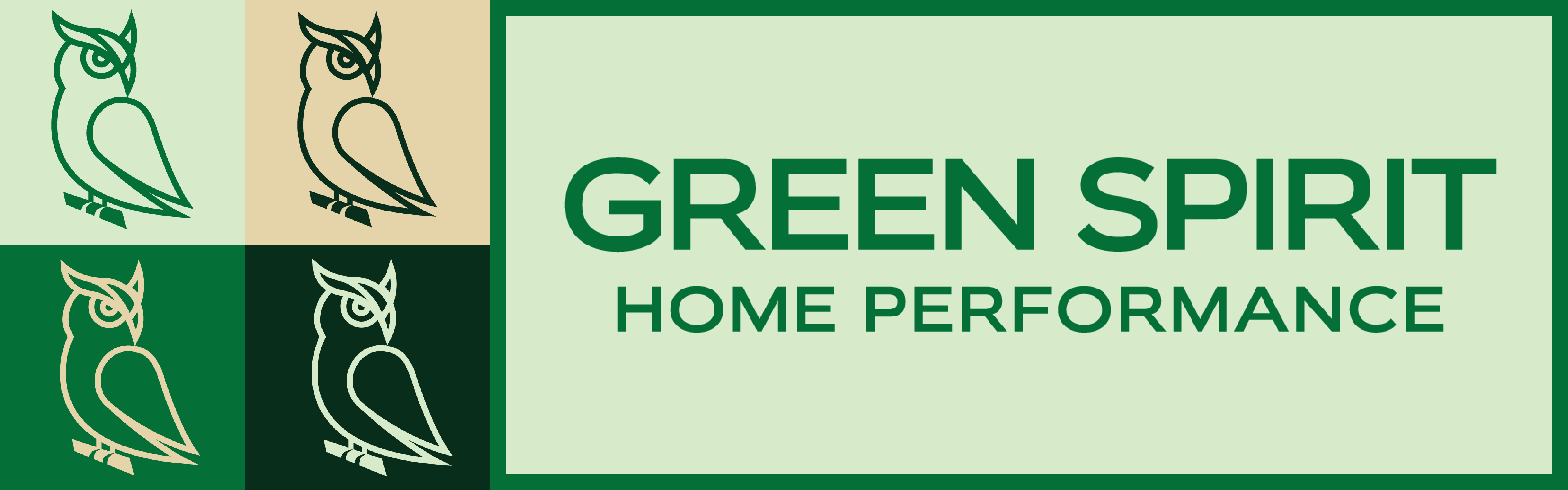 Compilation of Green Spirit logo color ways